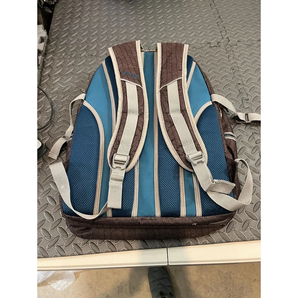 OGIO Backpack Unisex Large Brown Chevron Laptop Protection System Tech Bag